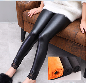 skinny girl leather pants
