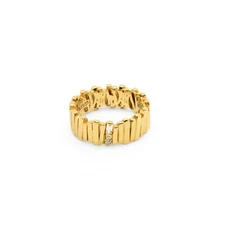 SUZANNE KALAN 18k Yellow Gold 6.9g Midi Stacker Band Ring Size 5.75