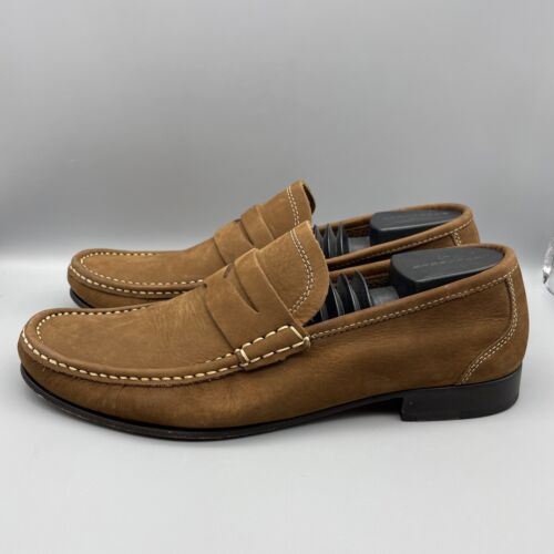 Mocasín Oxford Quincy Para Hombre Talla 10.5 M Zapatos Informales Cuero Marrón - Imagen 1 de 13