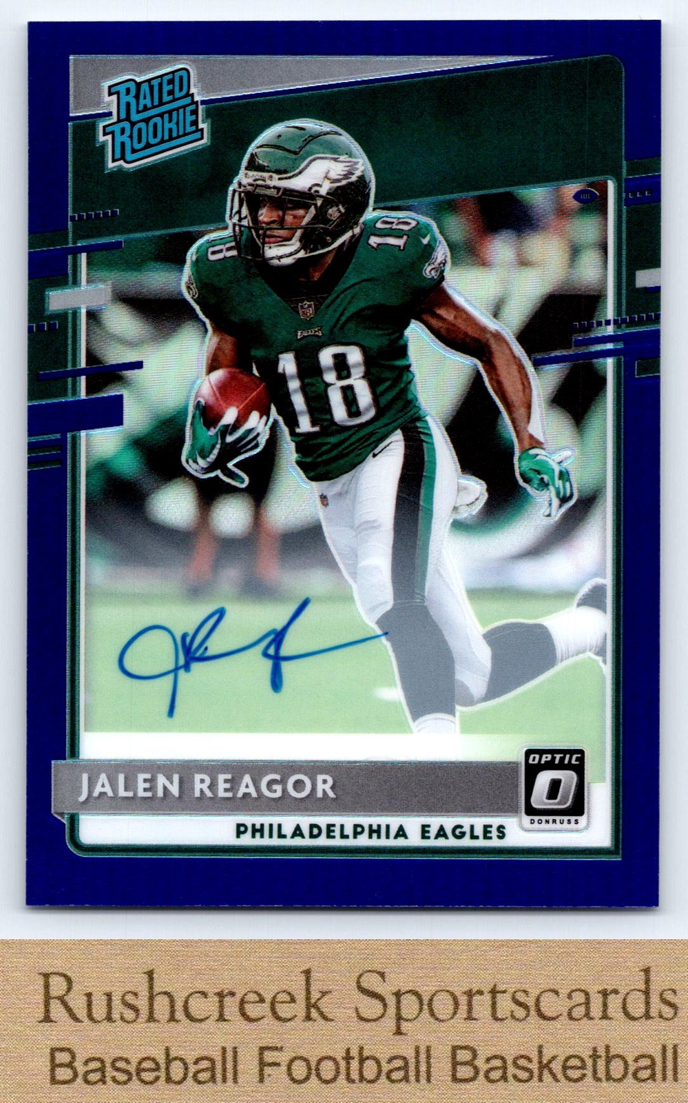 Jalen Reagor Panini Donruss Optic #165 Autograph-Purple