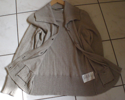 STRICKJACKE Gr. S (36)  Langarm ESPRIT COLLECTION beige TAUPE Jacke Pullover