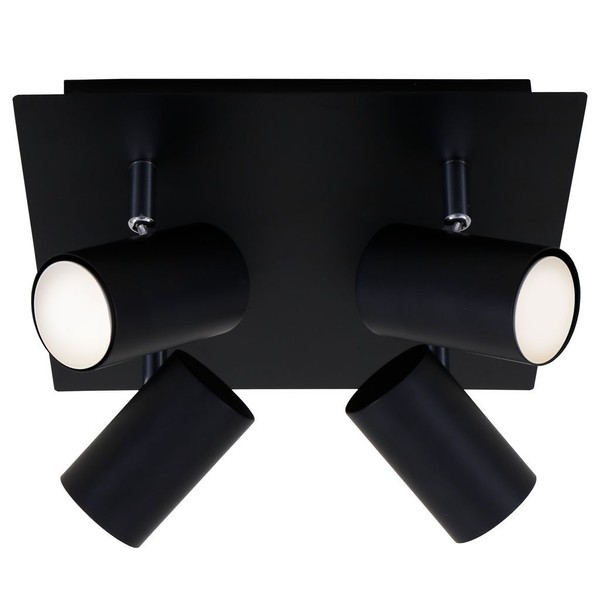Deckenleuchte Spotleuchte Schwenkbar 4Xgu10 40W Schwarz Metall Briloner-image