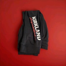 Kirkland Signature Joggers Sweatpants Boys 14/16 Large Black Relaxed Fit