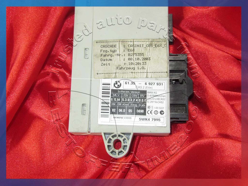 BMW E60 E61 E63 E64 5 6'es CAS2 UNIDAD DE CONTROL SISTEMA DE ACCESO COCHE CAS 2 ECU 6927931 Foto 2 de 4