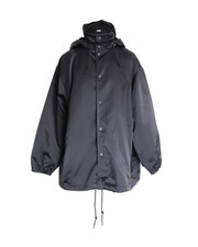 Balenciaga Back Symbol Logo Windbreaker In Black Polyamide Eu36