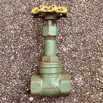 Hammond 1/2 Painted Brass Gate Valve, 150 WSP - 300 WOG, Threaded Ends