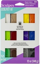 Sculpey III Polymer Clay Multipack 1oz 12/Pkg-Brights (Pack of 1)