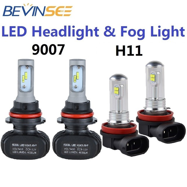4x 9007 H11 LED Headlight Fog Light Bulb For Suzuki SX4 Crossover 2012