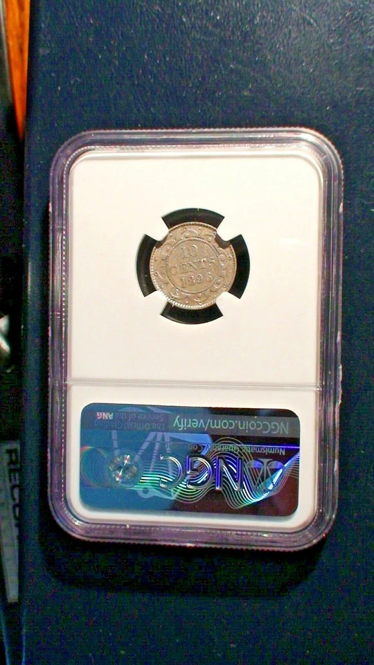 1896 NEWFOUNDLAND Ten Cents NGC XF40 SILVER 10C Coin PRICED TO SELL QUICKLY!  - Image 3 of 4