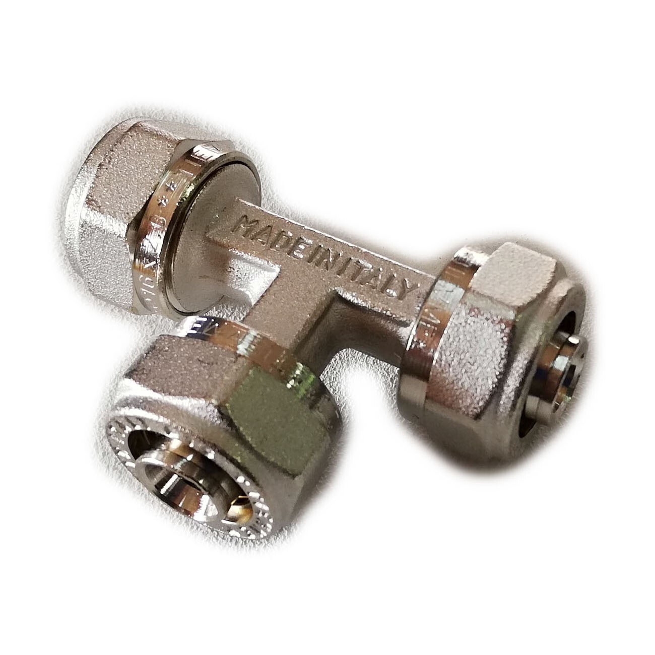 Raccordo a T a lati uguali a stringere per tubo multistrato 16x16x16