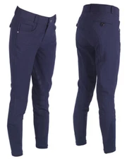 QHP Breeches Boaz Junior leg grip Navy