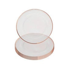 Glass Charger Plates 13 Inch Decorative Rim Wedding Party Dining Table Decor