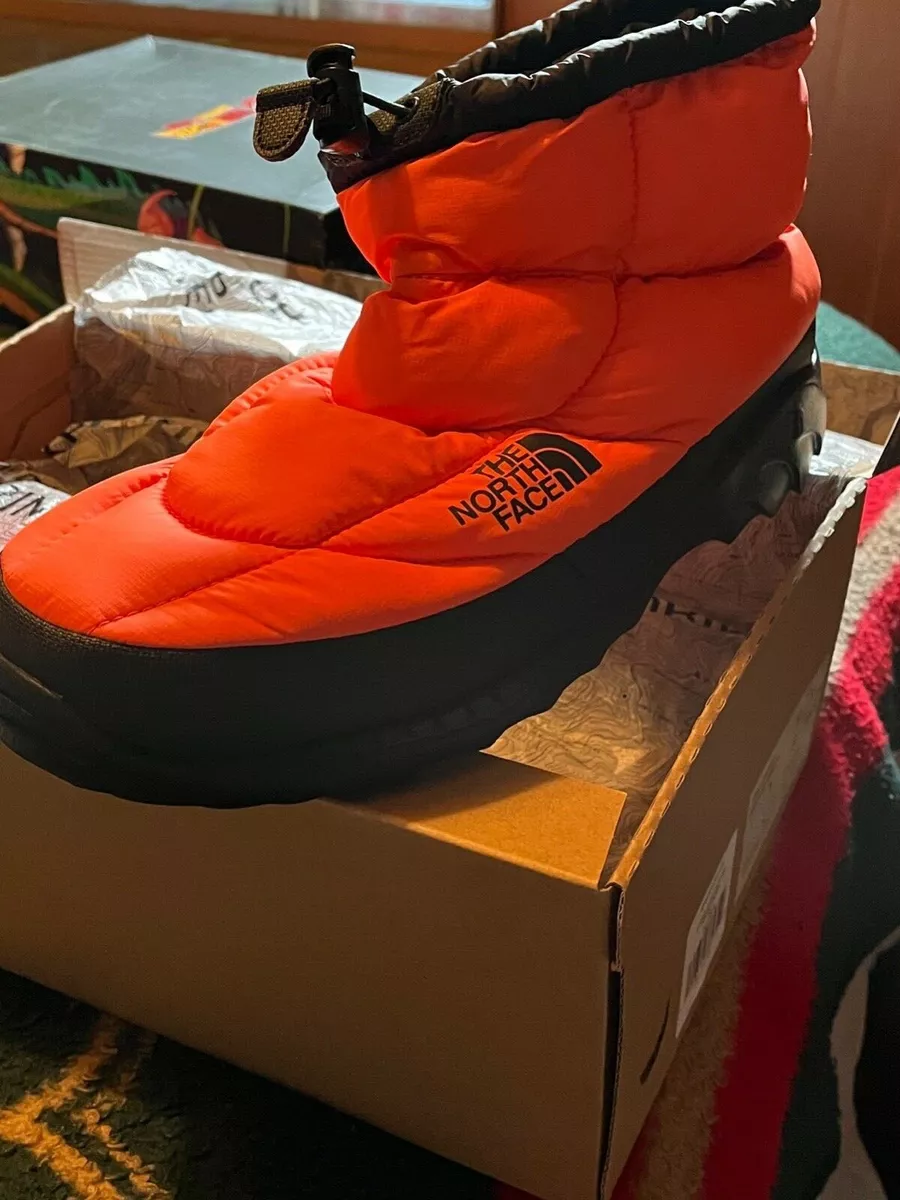 RARE* Sz 12 The North Face x Supreme Nuptse Bootie Supreme Orange