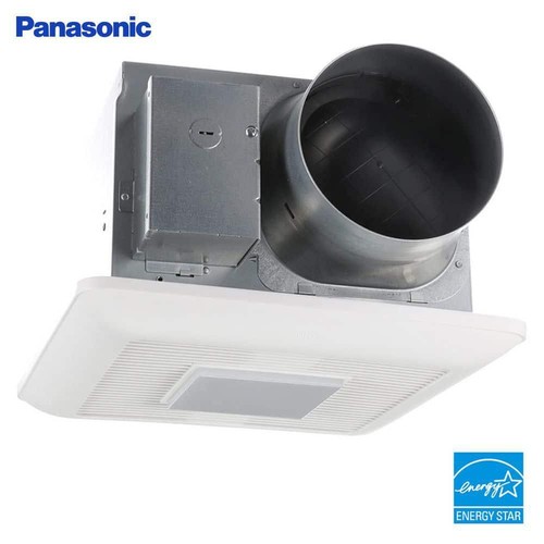 Panasonic Bath Exhaust Fan 150 CFM 3-Speed DC SMARTFLOW, LED Light ...
