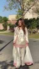 PAKISTANI HEAVY WOMEN FAUX GEORGETTE KURTA PALAZZO WITH BEAUTIFUL DUPATTA FOR
