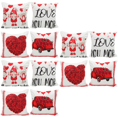 3 Pieces Wedding Pillowcases Valentine Themed Square Lovers eBay
