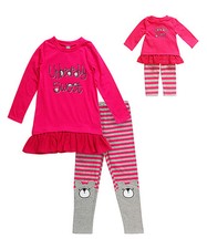 New Dollie  Me Girl Top Leggings Set SZ 12 Fits American Girl  Other 18" Dolls