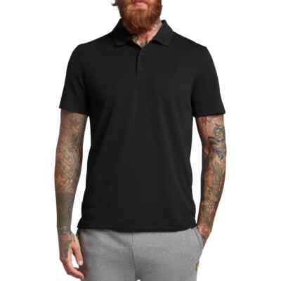 NEW Lyle & Scott Men's Tonal Eagle Golf Tech Polo SP1766ES Z865 Jet Black Medium