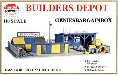 BUILDERS SUPPLY DEPOT BUILDINGS KIT HO Scale Model Power New Sealed 418