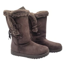 NEW Arizona Jean Co Womens Shawner Flat Heel Winter Boots Truffle