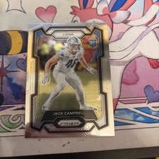 2023 Panini Prizm Football Jack Campbell rookie card #330 Detroit Lions RC. rookie card picture
