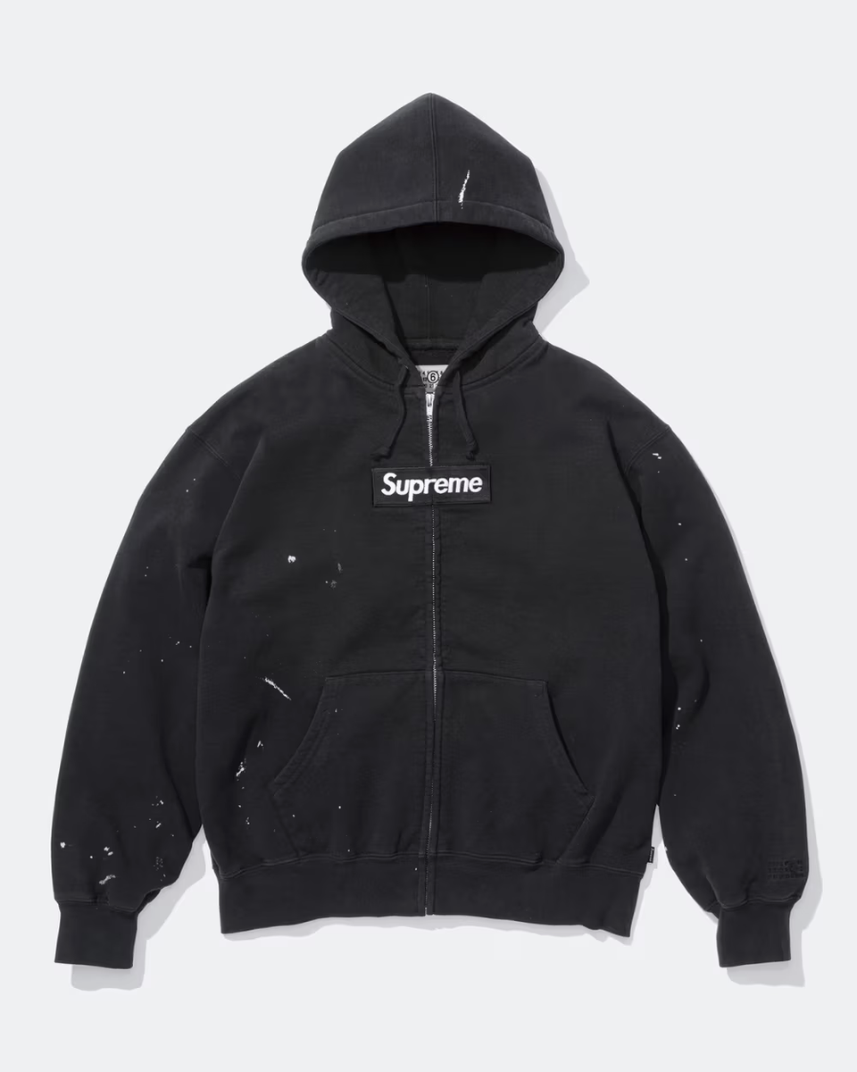 2XL — Supreme / MM6 Maison Margiela Box Logo Zip Up Hooded Black