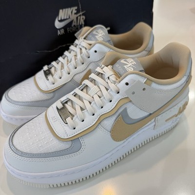 Women's Nike Air Force 1 Shadow Low Summit White Sesame Tan DV7449-100 sz 9 NEW