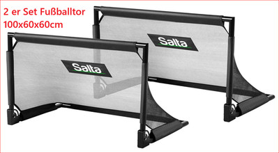 2er Set Fußballtor faltbar 100x60x60 Fußball Soccer-Goal Training Verein Schule
