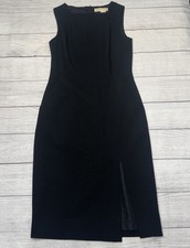 Michael Kors Little Black Dress Wool Sheath Made In Italy Size 2