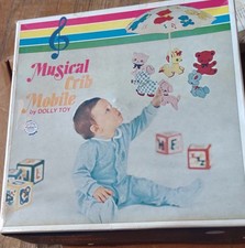 Crib Mobile Vintage Musical by Dolly Toy No. 603 Revolving made in USA With Box