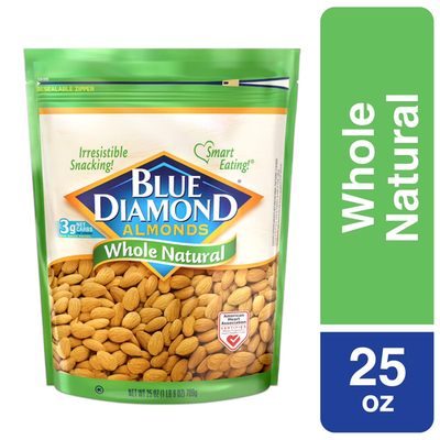 #ad Blue Diamond Whole Raw Natural Almonds 25 Oz $8.48