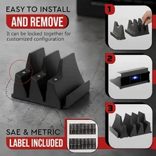 46PCS Magnetic Modular Wrench Organizers Set + 8" Tool Organizer - Wrench Hol...