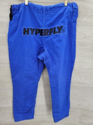 Hyperfly Fight Shorts Blue MMA BJJ Grappling Drawstring Embroidered Size Missing