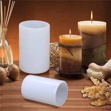 2 cylinder candle molds silicone mold candle making pillar candles resin mould