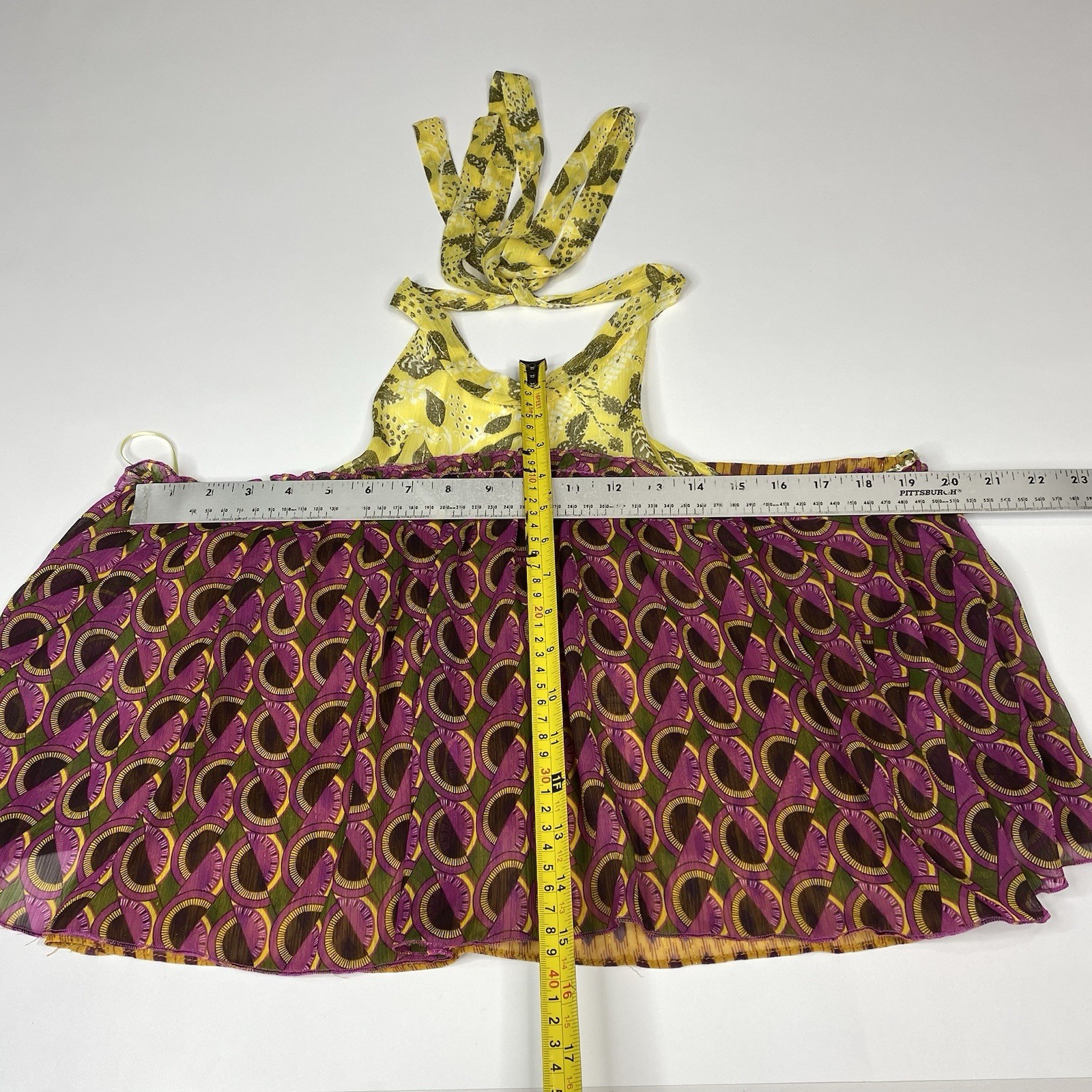 Zara halter peplum boho hippie Festival multicolor Metallic Blouse Women’s Sz S thumbnail 10