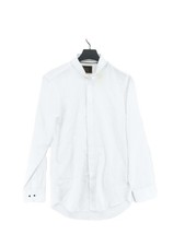 Next Men's Shirt Collar: 14.5 in White Polyester with Cotton Basic