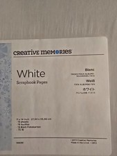 Creative Memories 11x14 Scrapbook pages- White-2013-15 sheets-NIP
