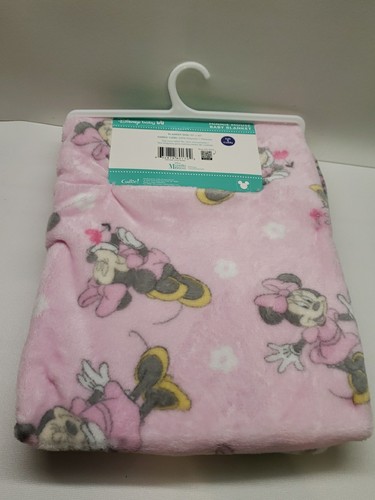 New!! Baby Girls Pink "Minnie Mouse" Plush BLANKET sz 30" x 40" New /Tags - Picture 3 of 5