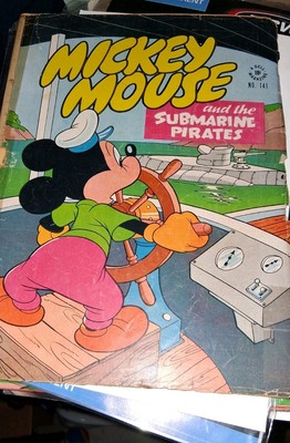 Mickey Mouse & The Submarine Pirates 1947 Dell Magazines Comic (READ DESC) RARE