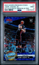 2023-24 NBA Hoops Prem.- Jaime Jaquez Jr.- Atk the Rack #1 Prem. Blue PSA9 15/25