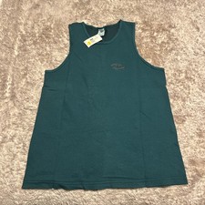 VTG Speedo Sleeveless Mesh Tank Top Mens M USA Made Green Embroidered Logo NWT
