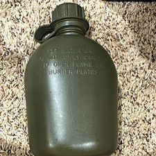 OD Green Olive Drab Plastic Military Surplus Canteen Made in USA Militaria