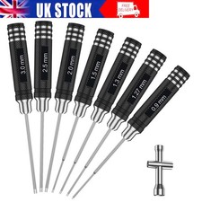 7pcs Hex Screw Driver RC Hex Screwdriver 0.9-3.0mm for RC Models Boat Helicopter