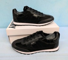 DKNY Fahn Lace Up Sneakers Women's Fashion Shoes US 9.5 Black K3571445
