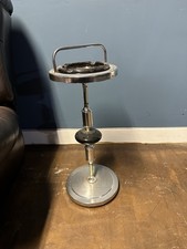 Vintage retro floor standing ashtray chrome Art Deco