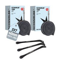 "2X Schwalbe Schlauch SV7 40Mm (20\") 40/62-406 Modell 2026 + Reifenheber Fahrrad"