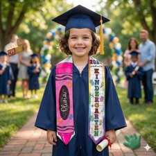 Preschool Graduation Stole Class of 2026 Custom Name Sash, Class of 2026 Custom