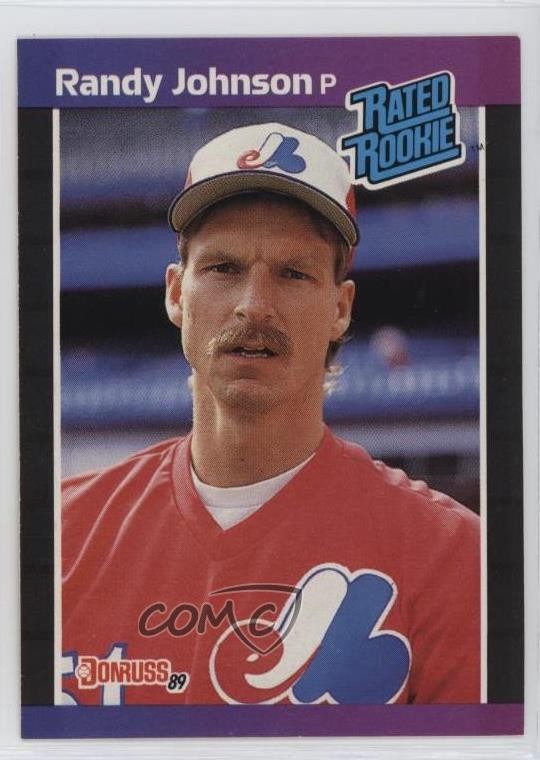 1989 Donruss Rated Rookie Randy Johnson (*Denotes on Back) #42 Rookie RC HOF