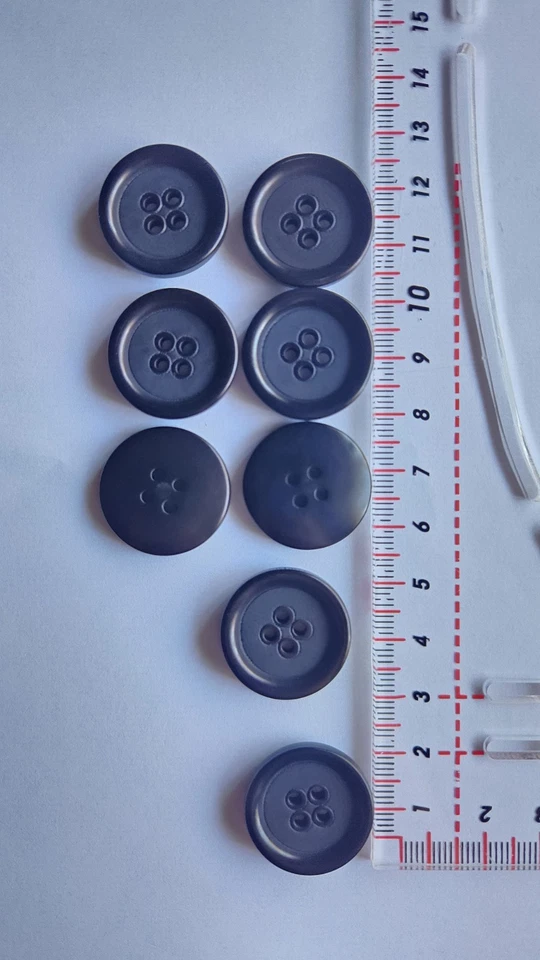 8 x DARK NAVY NATURAL COROZO BUTTONS 36L ( 23mm) - Image 2 of 2