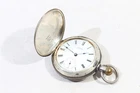 ANTIQUE AMERICAN WALTHAM POCKET WATCH COIN SILVER CASE